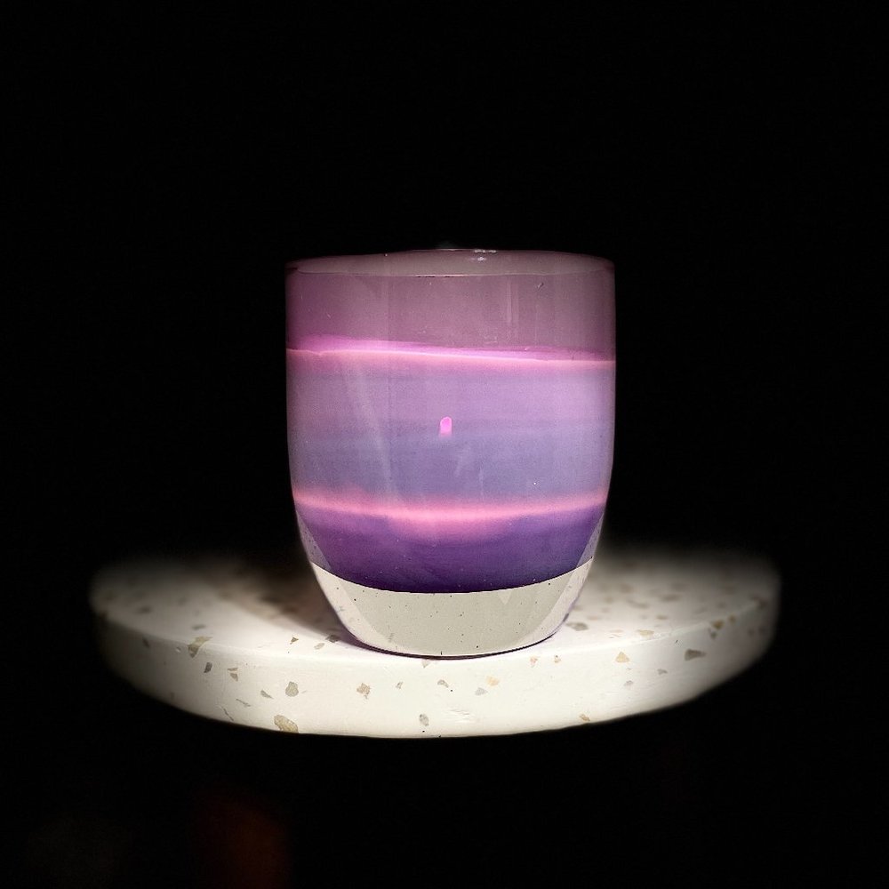 Rare Pre-Triskelion HYACINTH Glassybaby Votive Holder (Hyacinth 1478)